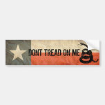 Texas und treten nicht auf mir Flagge zusammen Auto Aufkleber