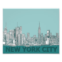 Text des Türkises NYC Photo Druck