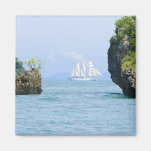 Thailand, Andaman Meer. Stern Fyer Schererschiff 2 Kühlschrankmagnete