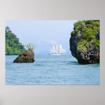Thailand, Andaman Meer. Stern Fyer Schererschiff 2 Plakat