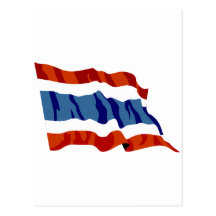 Thailand-Flagge Postkarte