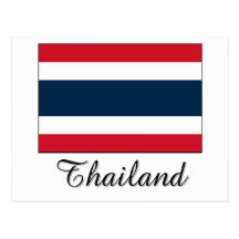 Thailand-Flaggen-Entwurf Postkarte