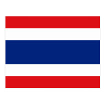 Thailand-Flaggen-Postkarte postkarten
