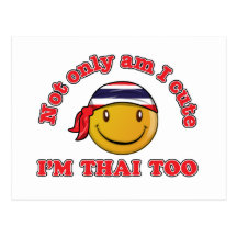 Thailand-smileyflaggenentwürfe Postkarten