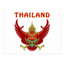 Thailand-Wappen Postkarte