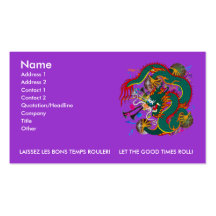 The-Mardi Gras Drache V-2 Visitenkarten Vorlagen