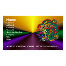 The-Mardi Gras Drache V-2 Visitenkartenvorlage