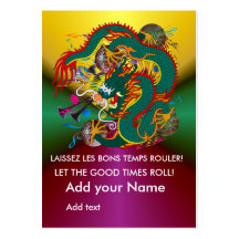 The-Mardi Gras Königinrückseite Drache-V-2 Visitenkartenvorlagen