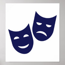 Theater maskiert Schauspieler Plakatdruck