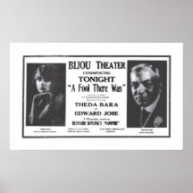 Theda Bara 1916 Vintages Filmanzeigenplakat