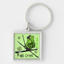 Thema-Ski keychain Fall-Nebenfluss-Australiens grü Schlüsselbänder