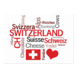 Thema-Tourismus-Visitenkarten der Schweiz Schweize