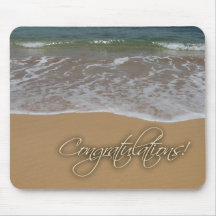 Themenorientierte Glückwünsche des Strandes Mousepads