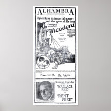"Theodora" 1921 Vintages episches Filmanzeigenplak