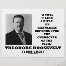 Theodore Roosevelt-Abstimmung ist wie ein Gewehr-C Personalisierte Flyer