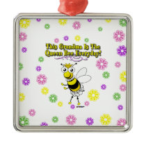 This Grandma Is The Queen Bee Everyday Bee Flowers ornaments