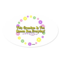 This Grandma Is The Queen Bee Everyday Flower Ring aufkleber