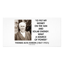Thomas Alva Edison Sun Sonnenenergie-Quelle des Po Bild Karte