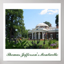 Thomas Jefferson Monticello Plakat