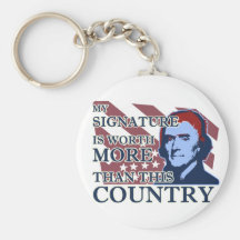 Thomas- Jeffersonunterzeichnungs-Land Keychain Schlüsselanhänger