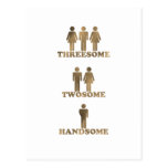 Threesome - Twosome - hübsch Postkarte