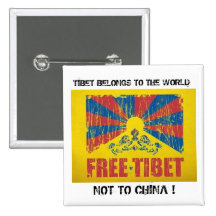 TIBET GEHÖRT dem WELTknopf Anstecknadel