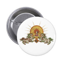 Tibetanischer Schnee-Löwe Anstecknadelbutton