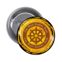 Tibetanisches Beschwörungsformel Dharma Rad Anstecknadelbuttons