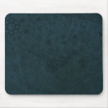Tiefe blaue Retro Blumen und Schmetterlinge abstra Mousepads