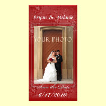 Tiefrote Save the Date Wedding Fotokarte fotokarten