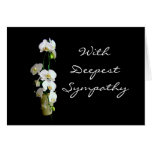 Tiefste Beileids-Weiß-Orchideen Karte