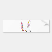 Tieralphabet-Einhorn Autoaufkleber