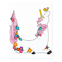Tieralphabet-Einhorn Postkarten