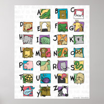 Tieralphabet-Plakat (klein)