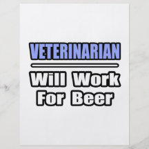 Tierarzt… arbeitet für Bier Individuelle Flyer