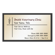 Tierärztliche VeterinärVisitenkarte