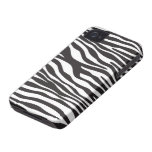 Tierdruck-Pelz-HautZebra Schwarz-weiß iPhone 4 Etuis