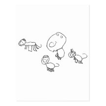 Tiere Postkarte