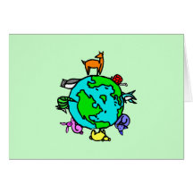 Tierplanet Grußkarte