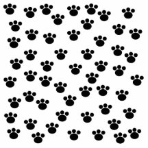 Tiertatzen-Druck-Muster. Schwarzweiss. Fotoskulpturen