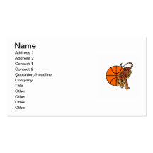 Tiger-Basketball-T-Shirts und Geschenke Visitenkartenvorlage
