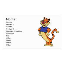 Tiger - blaue Maskottchen-Visitenkarte