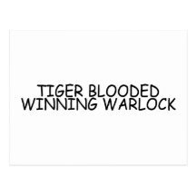 Tiger Blooded gewinnender Zauberer Postkarten