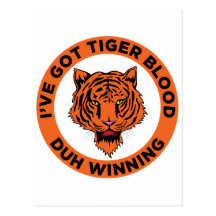 Tiger-Blut Postkarte