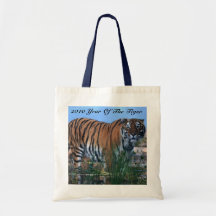 Tiger, der den Fluss schützt Tragetaschen