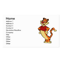 Tiger - rote Maskottchen-Visitenkarte
