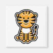 Tiger, Tiger-Aufkleber Magnete