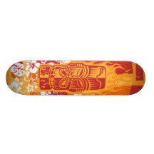 Tiki Plattform mit Flammen Individuelle Skateboarddecks