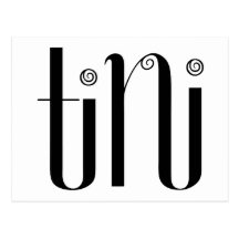Tini schwarze Postkarte