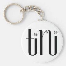 Tini schwarzes Keychain Schlüsselband